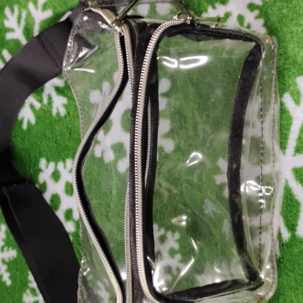 Clear Fanny Pack with Black Trim - Picture 3 of 4